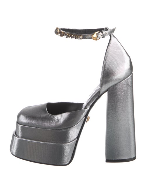 Versace Crystal Embellishments D'Orsay Pumps