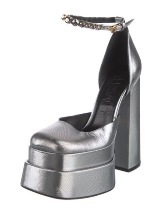 Versace Crystal Embellishments D'Orsay Pumps