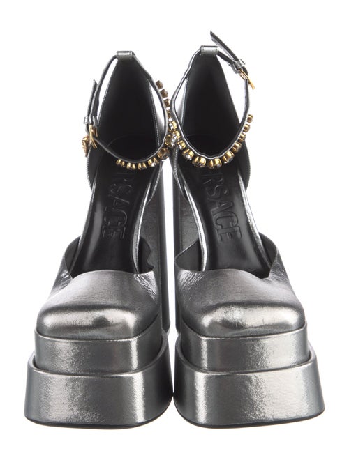 Versace Crystal Embellishments D'Orsay Pumps
