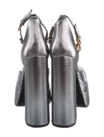 Versace Crystal Embellishments D'Orsay Pumps