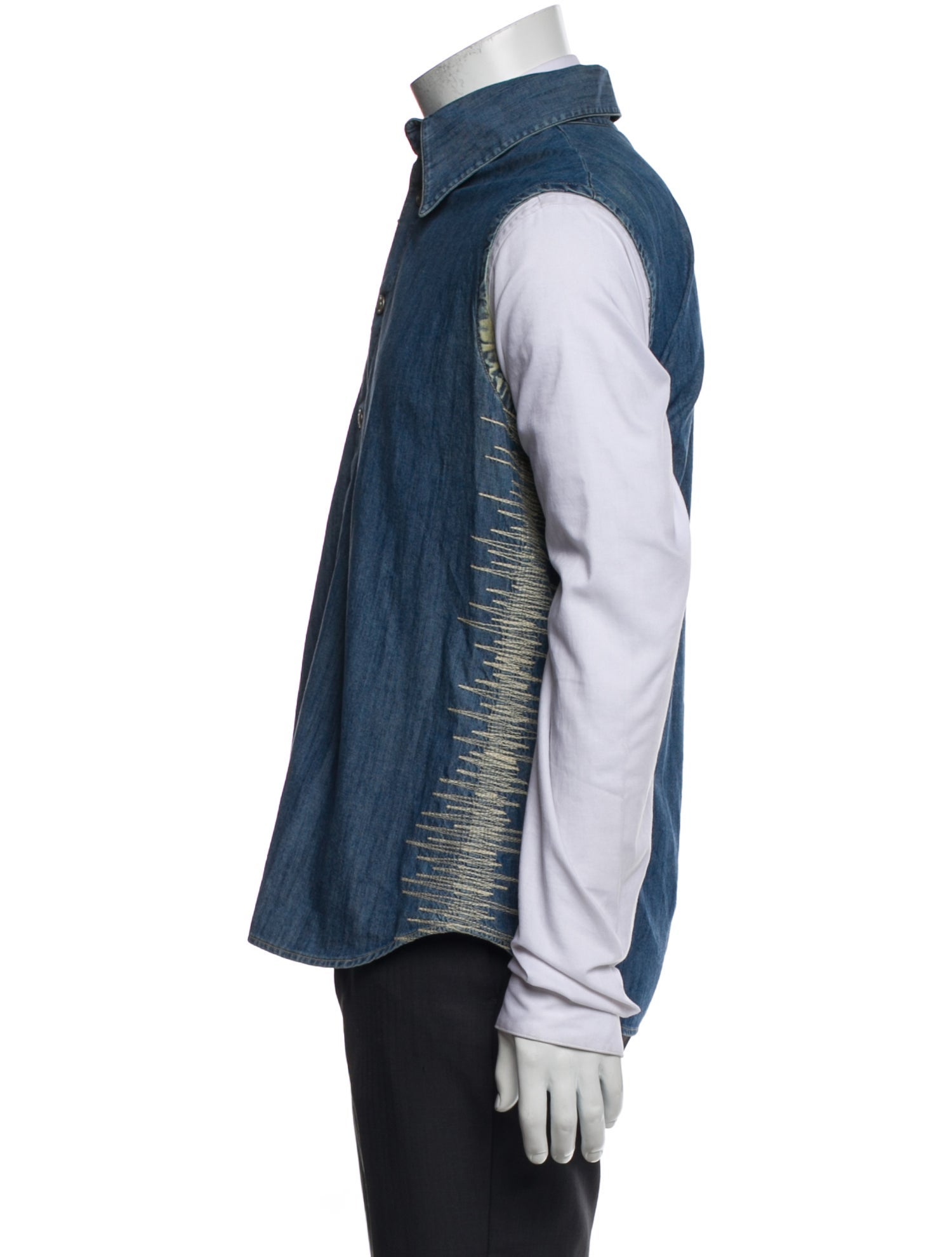 Versace Sleeveless Denim Shirt