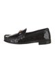 Versace Patent Leather Leather Trim Embellishment Loafers