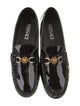 Versace Patent Leather Leather Trim Embellishment Loafers