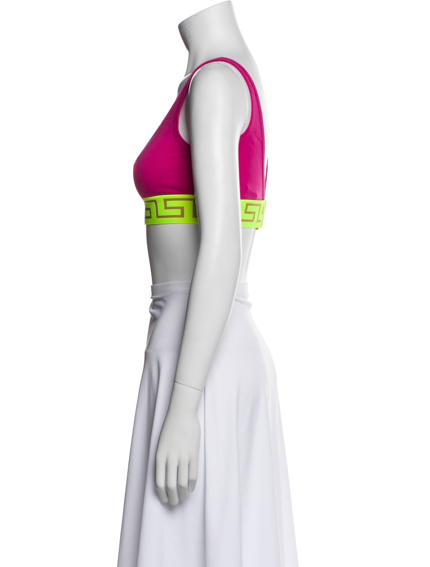 Versace Printed V-Neck Crop Top