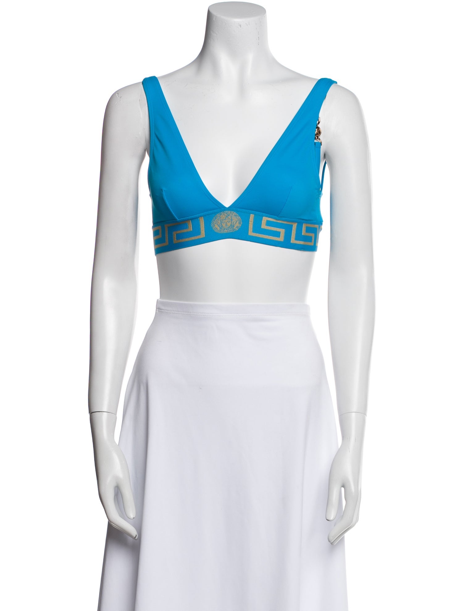 Versace Printed V-Neck Crop Top w/ Tags