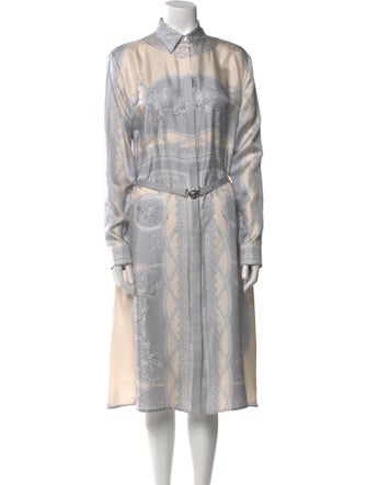 Versace Silk Midi Length Dress