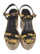 Versace Leather Printed Espadrilles