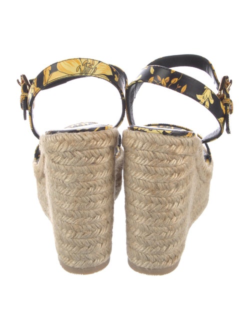 Versace Leather Printed Espadrilles