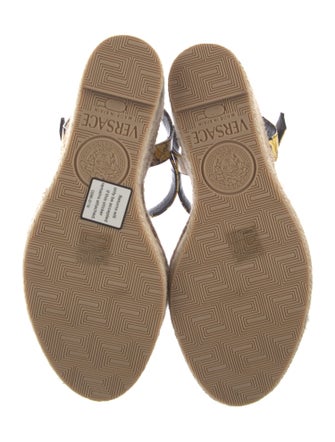 Versace Leather Printed Espadrilles