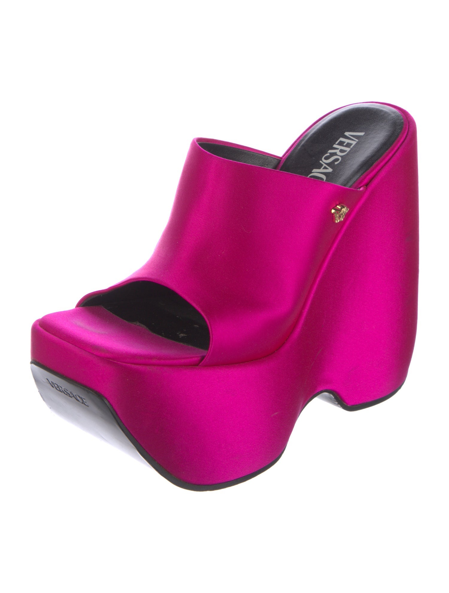 Versace Medusa Insignia Satin Slides