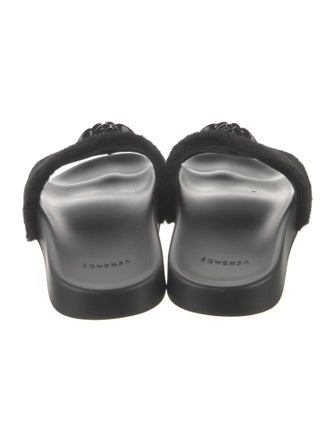 Versace Medusa Insignia Faux Fur Slides