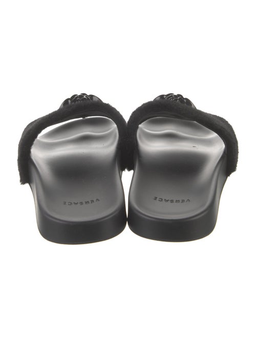 Versace Medusa Insignia Faux Fur Slides