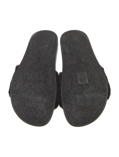 Versace Medusa Insignia Faux Fur Slides