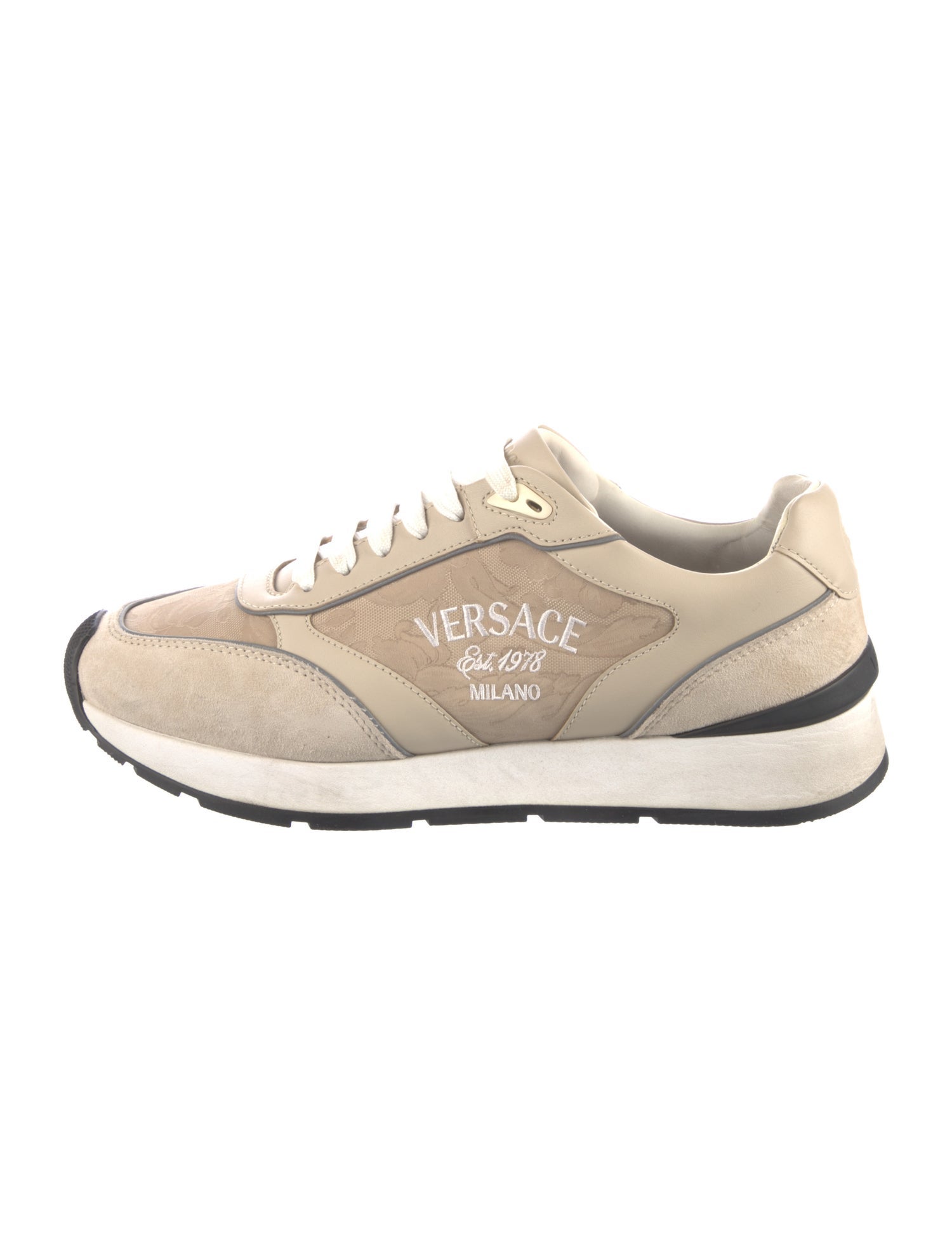 Versace Medusa Insignia Leather Sneakers