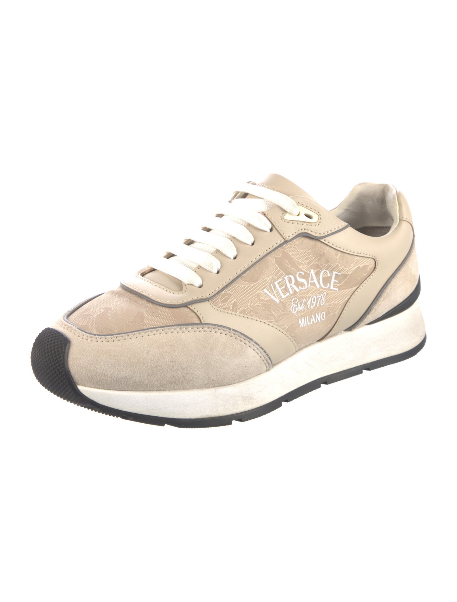 Versace Medusa Insignia Leather Sneakers