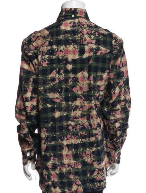 Versace Plaid Print Denim Jacket