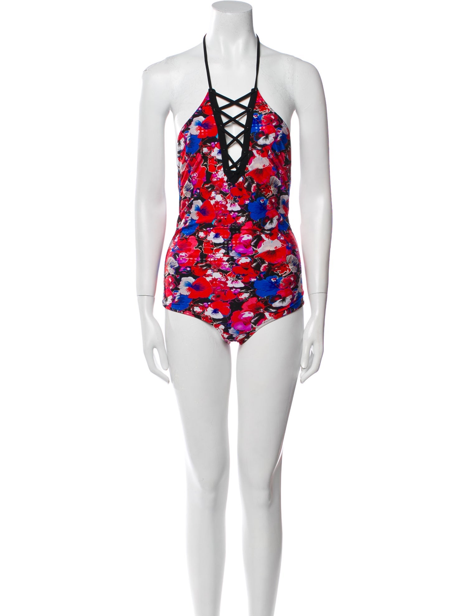 Versace Floral Print One-Piece w/ Tags