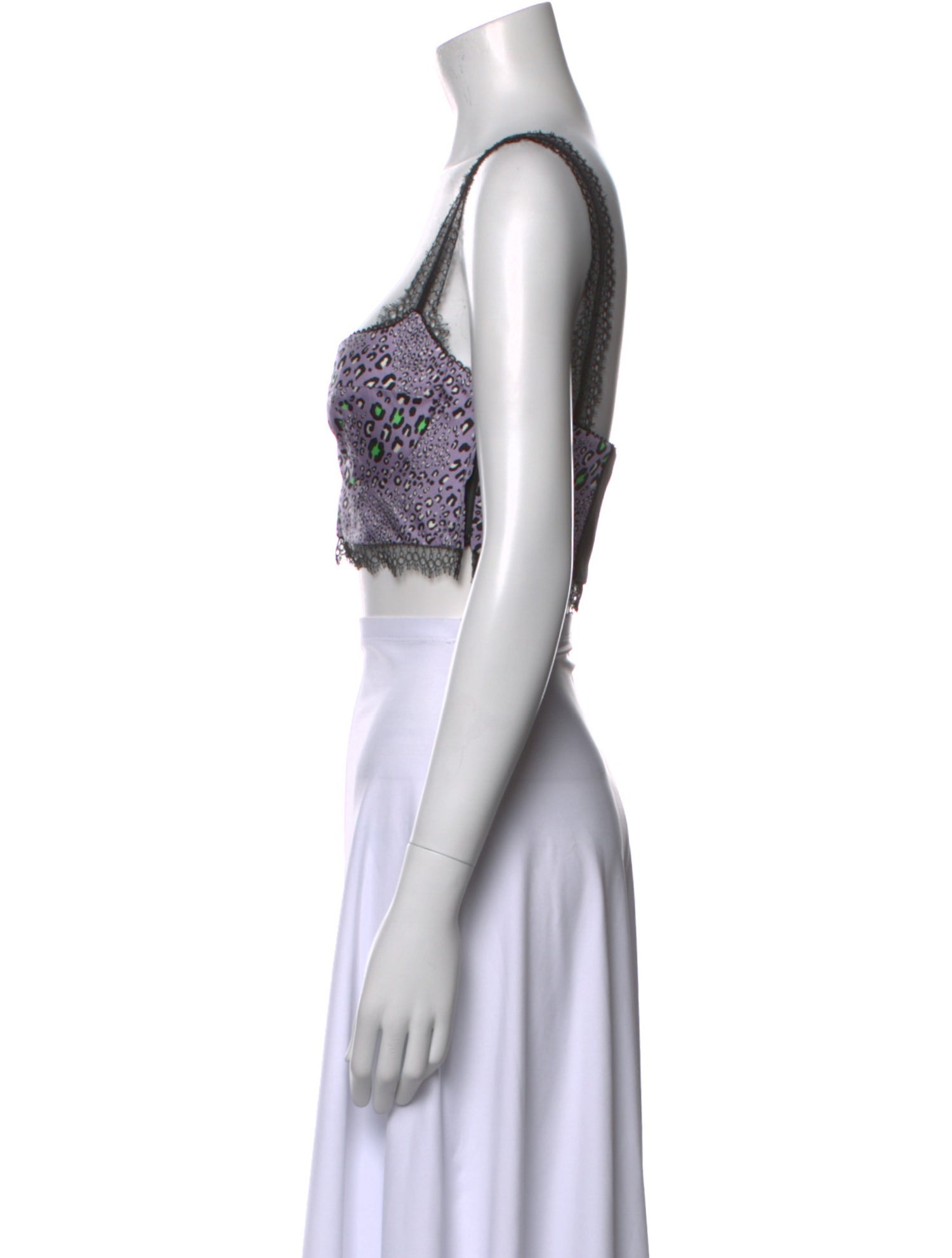 Versace Silk Animal Print Crop Top w/ Tags