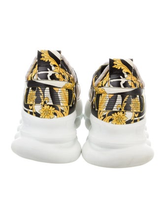 Versace Greca Pattern Leather Chunky Sneakers