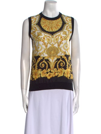 Versace Silk Printed Top