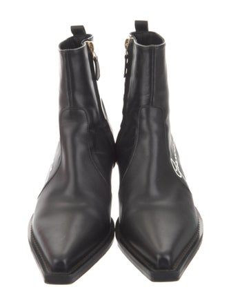 Versace Leather Graphic Print Chelsea Boots