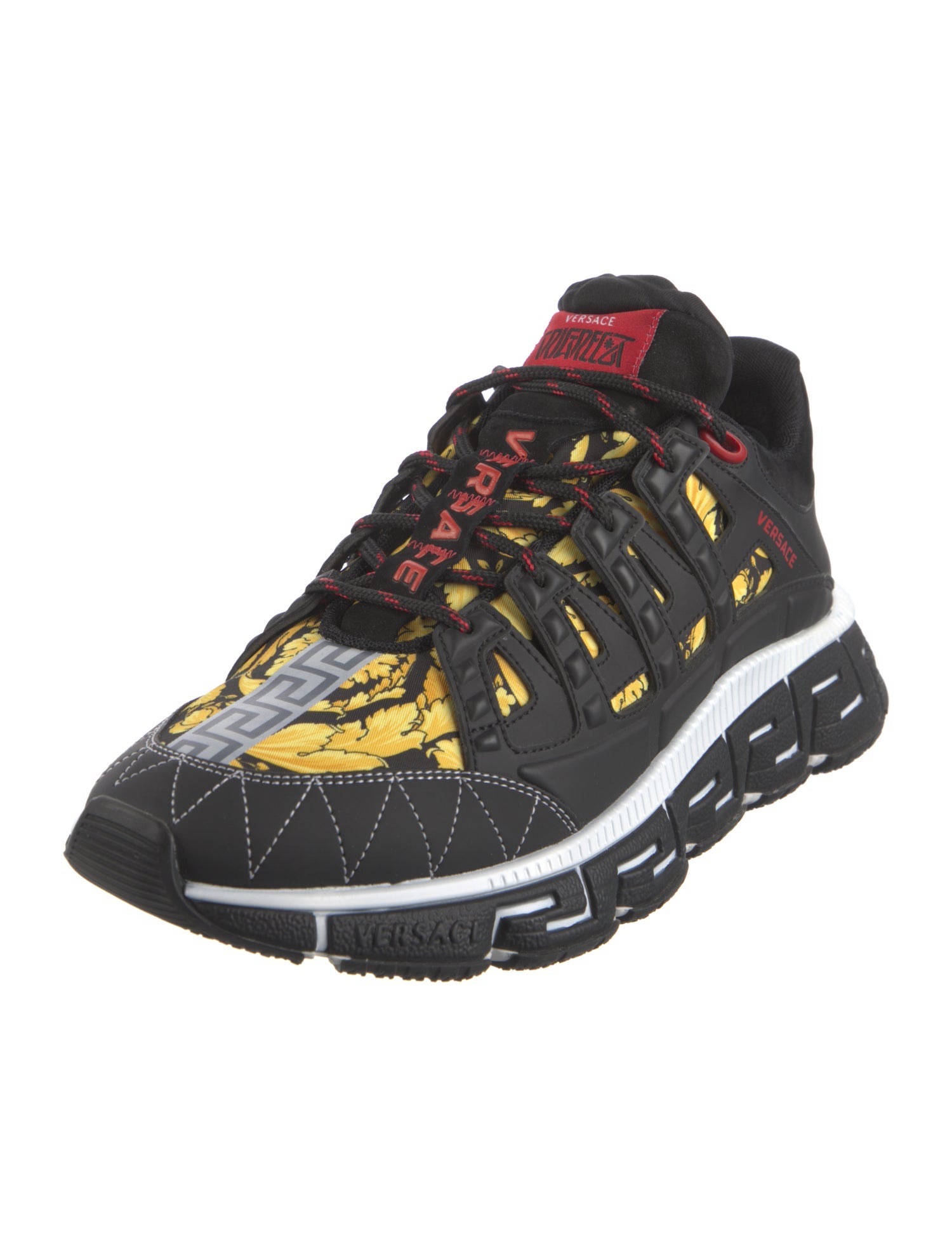 Versace Leather Printed Sneakers