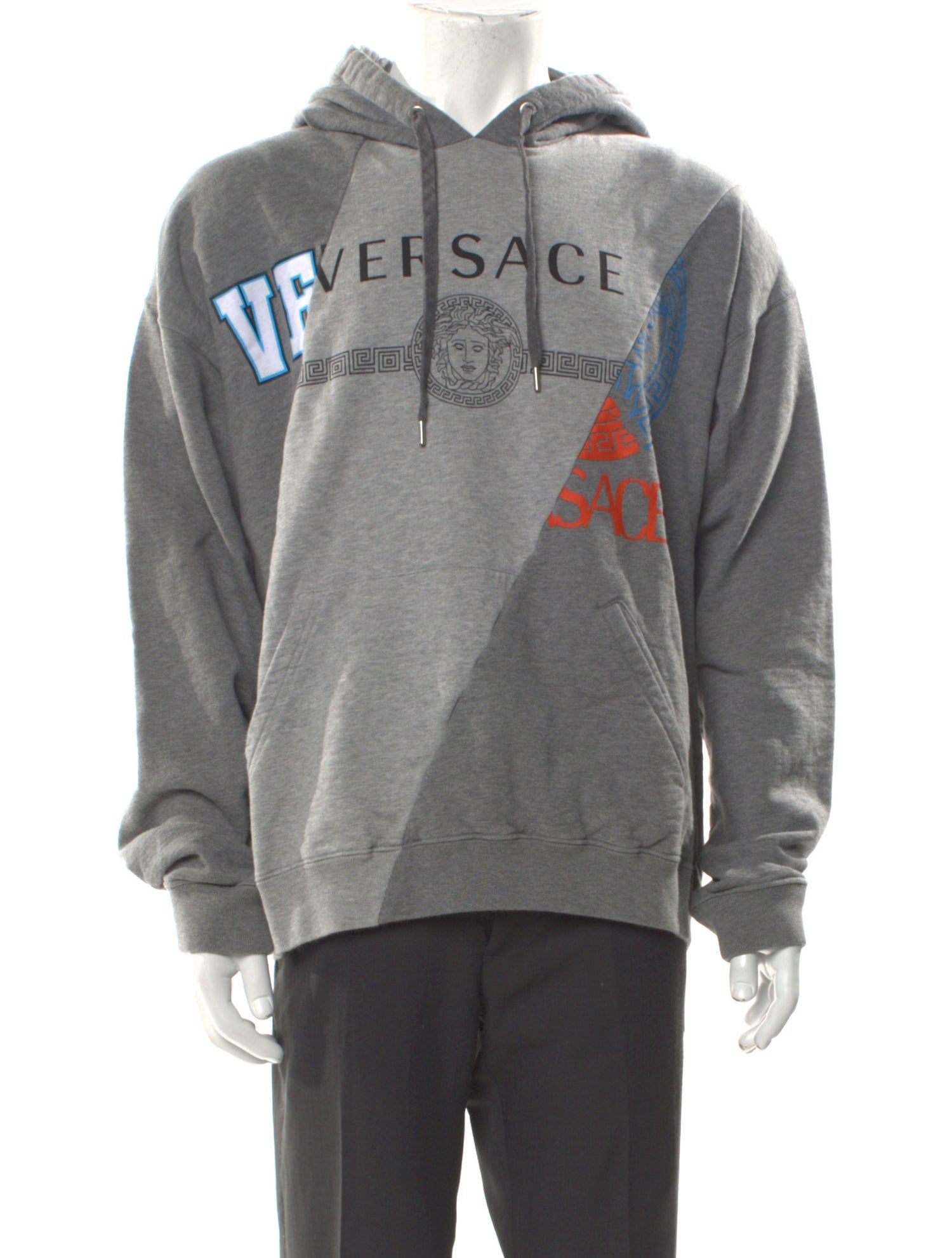 Versace Graphic Print Crew Neck Hoodie