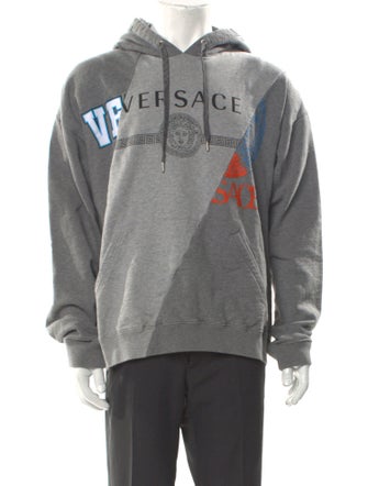 Versace Graphic Print Crew Neck Hoodie
