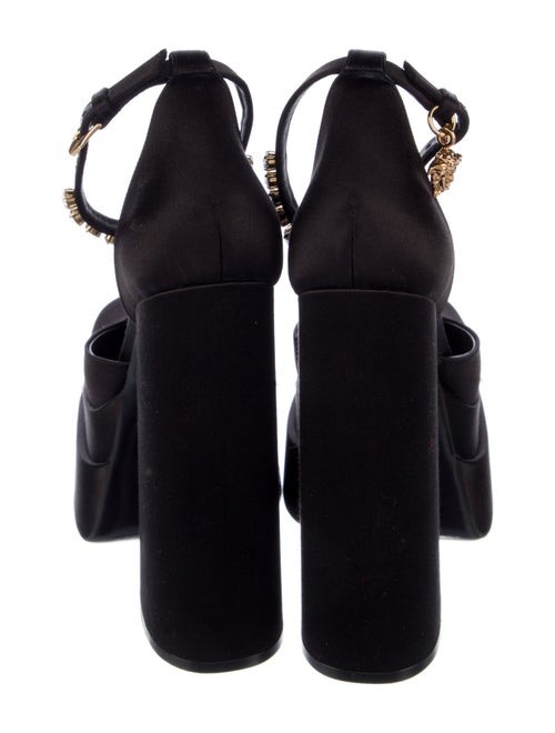Versace Satin Crystal Embellishments D'Orsay Pumps