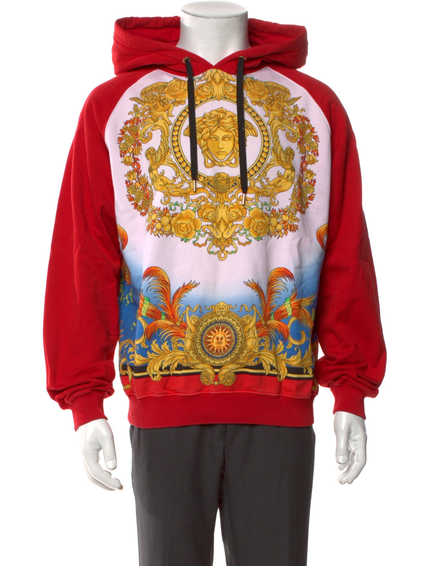 Versace Graphic Print Crew Neck Hoodie