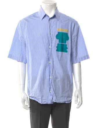 Versace Striped Short Sleeve Shirt