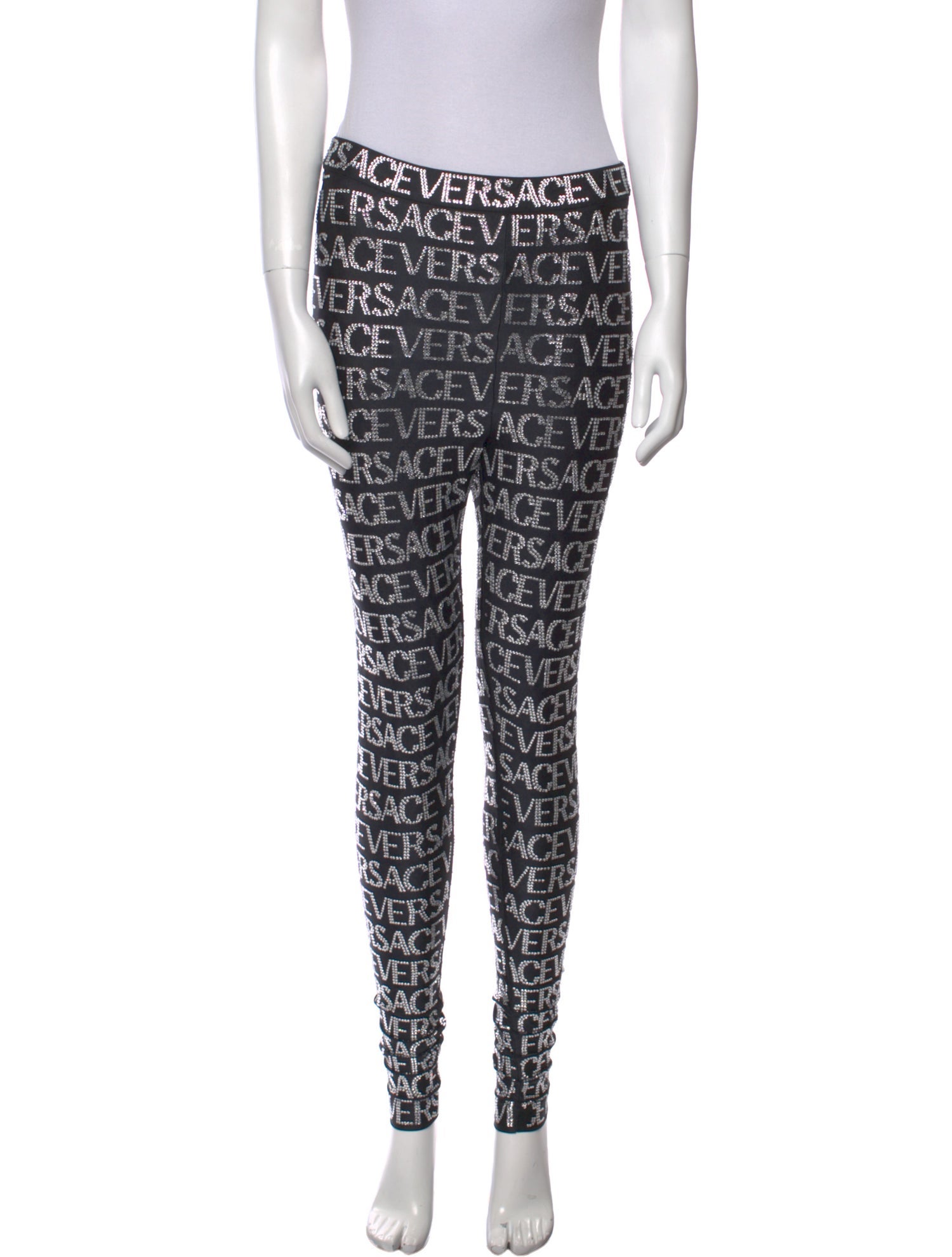 Versace Printed Skinny Leg Pants