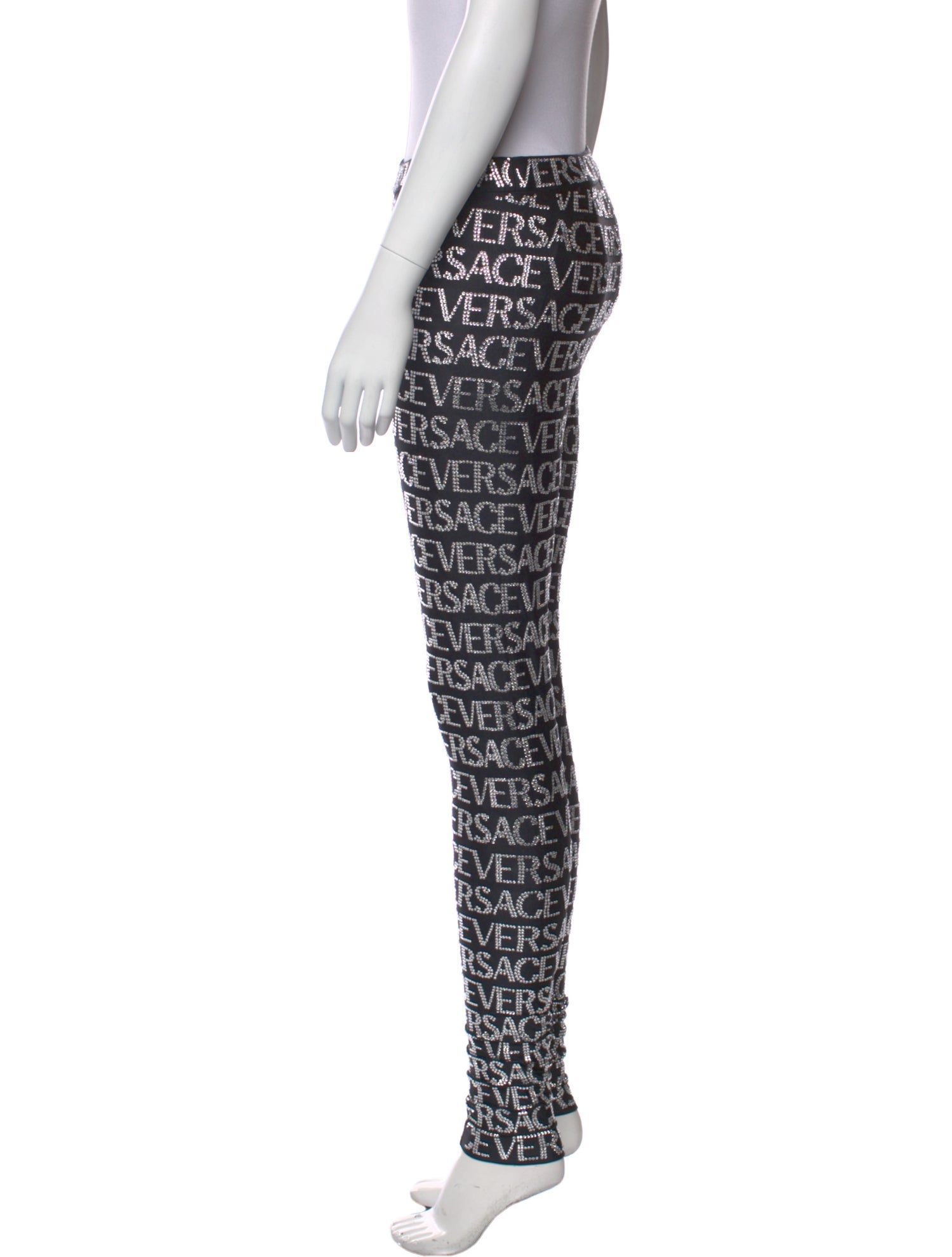 Versace Printed Skinny Leg Pants
