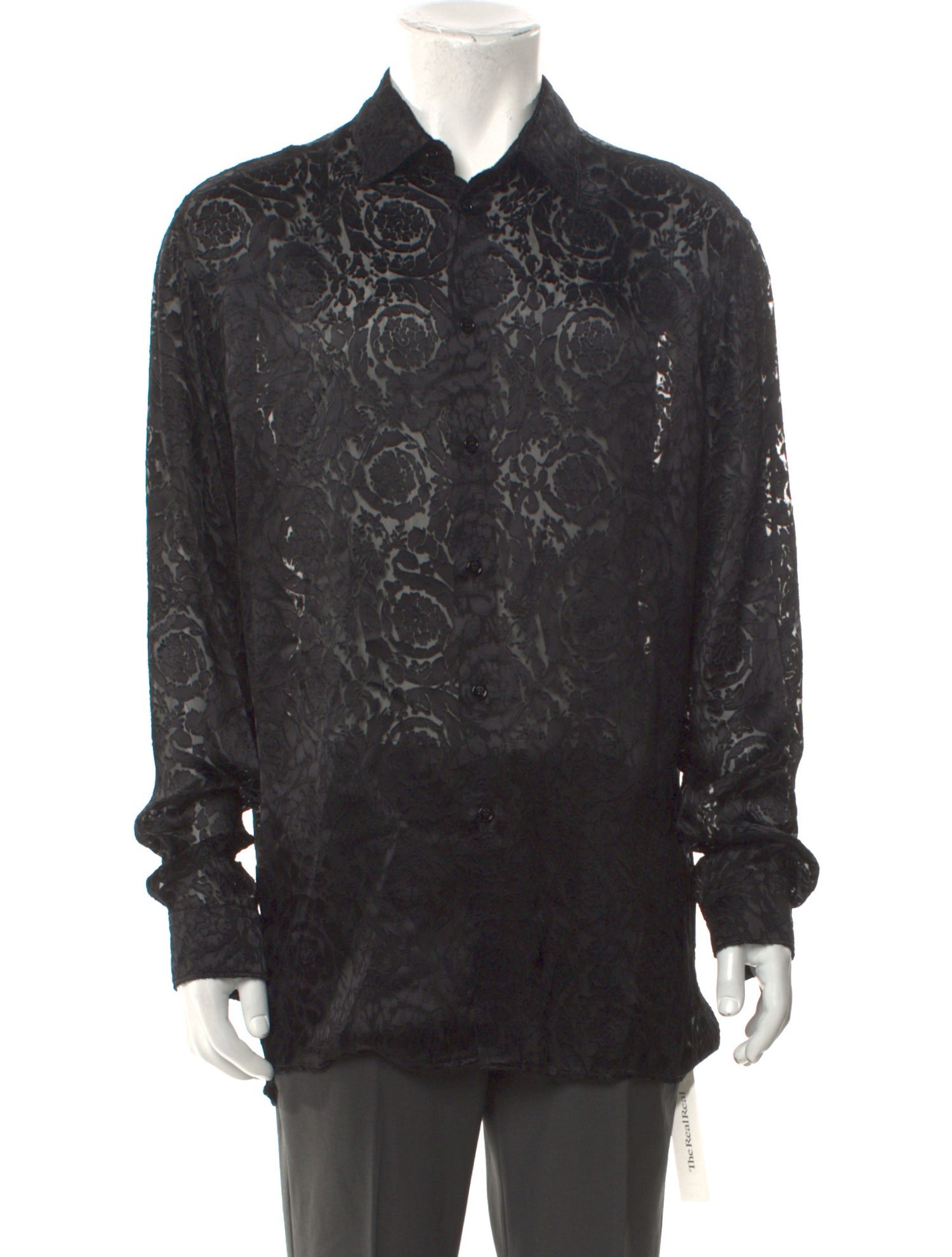 Versace Lace Pattern Long Sleeve Shirt w/ Tags