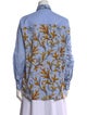 Versace Printed Long Sleeve Button-Up Top