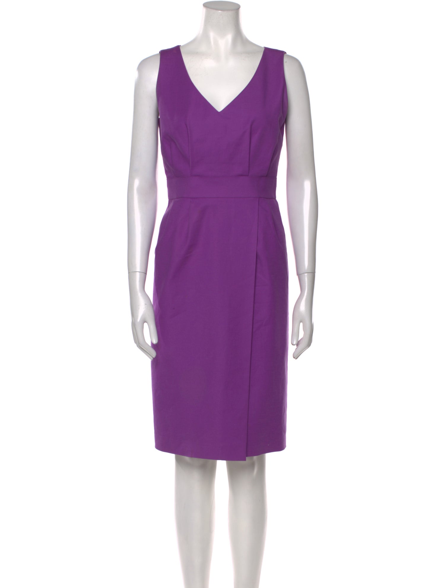 Versace V-Neck Knee-Length Dress