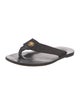 Versace Medusa Insignia Leather Flip Flops