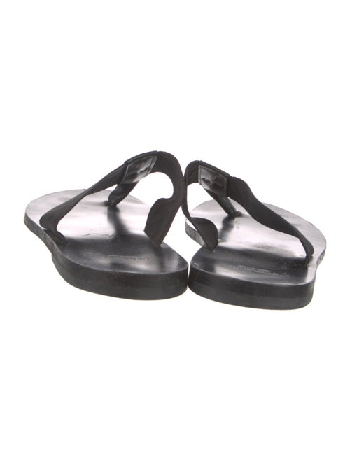 Versace Medusa Insignia Leather Flip Flops