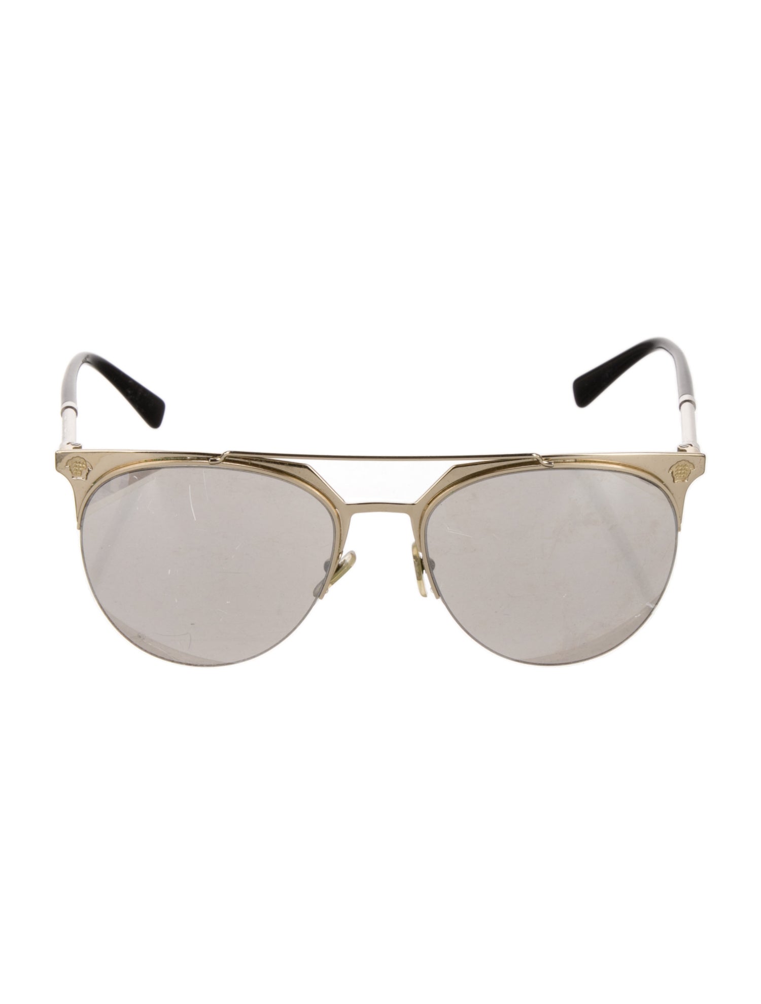 Versace Aviator Mirrored Sunglasses