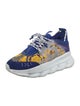Versace Leather Floral Print Sneakers