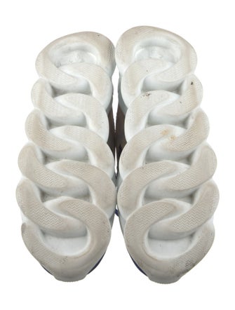 Versace Leather Floral Print Sneakers