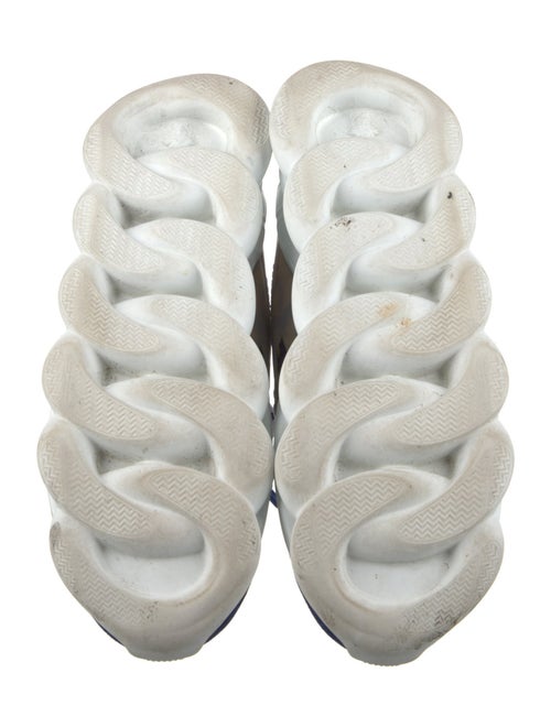 Versace Leather Floral Print Sneakers