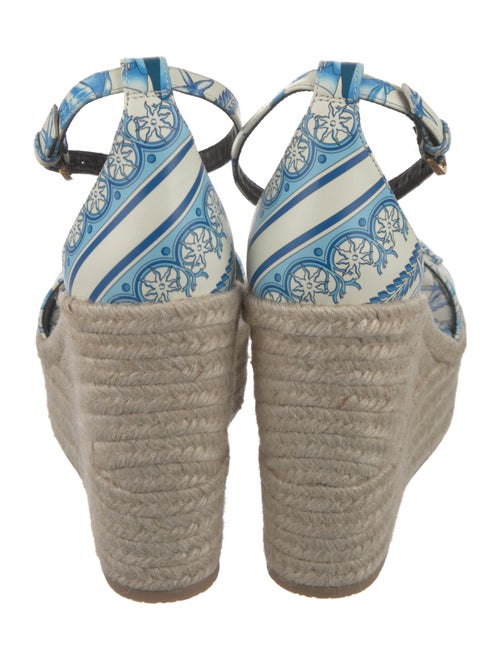 Versace Leather Printed Espadrilles