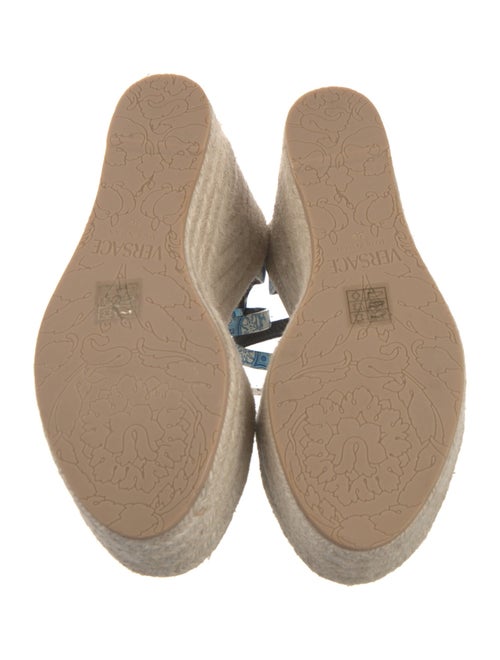 Versace Leather Printed Espadrilles