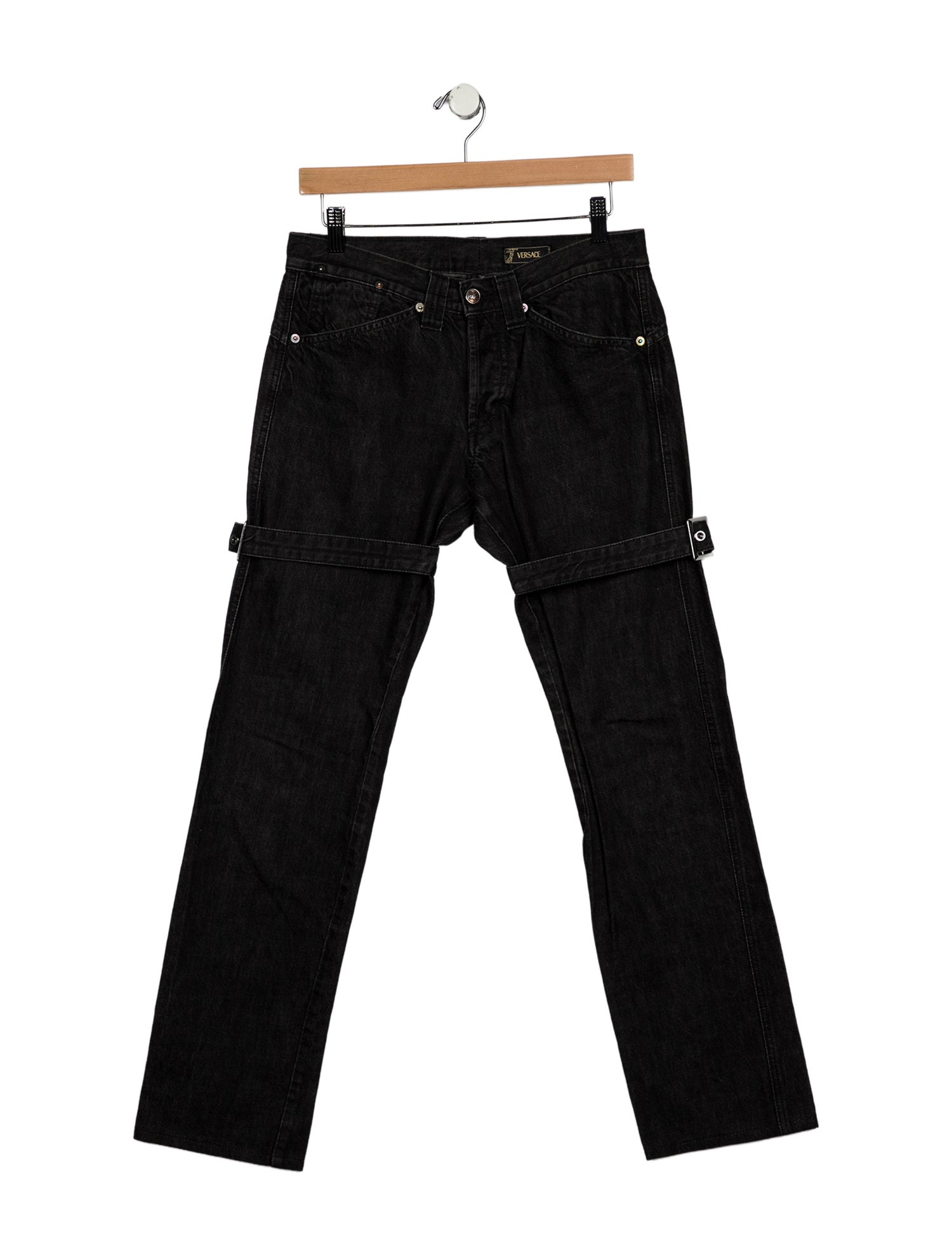 Versace Mid-Rise Straight Leg Jeans