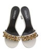 Versace Leather Chain-Link Accents Slides