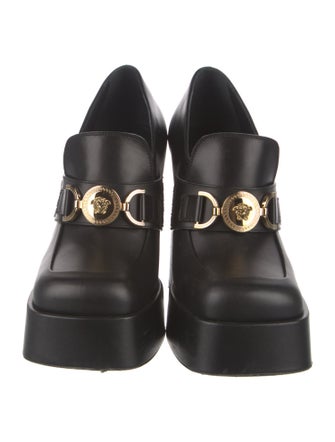 Versace Medusa Insignia Leather Pumps