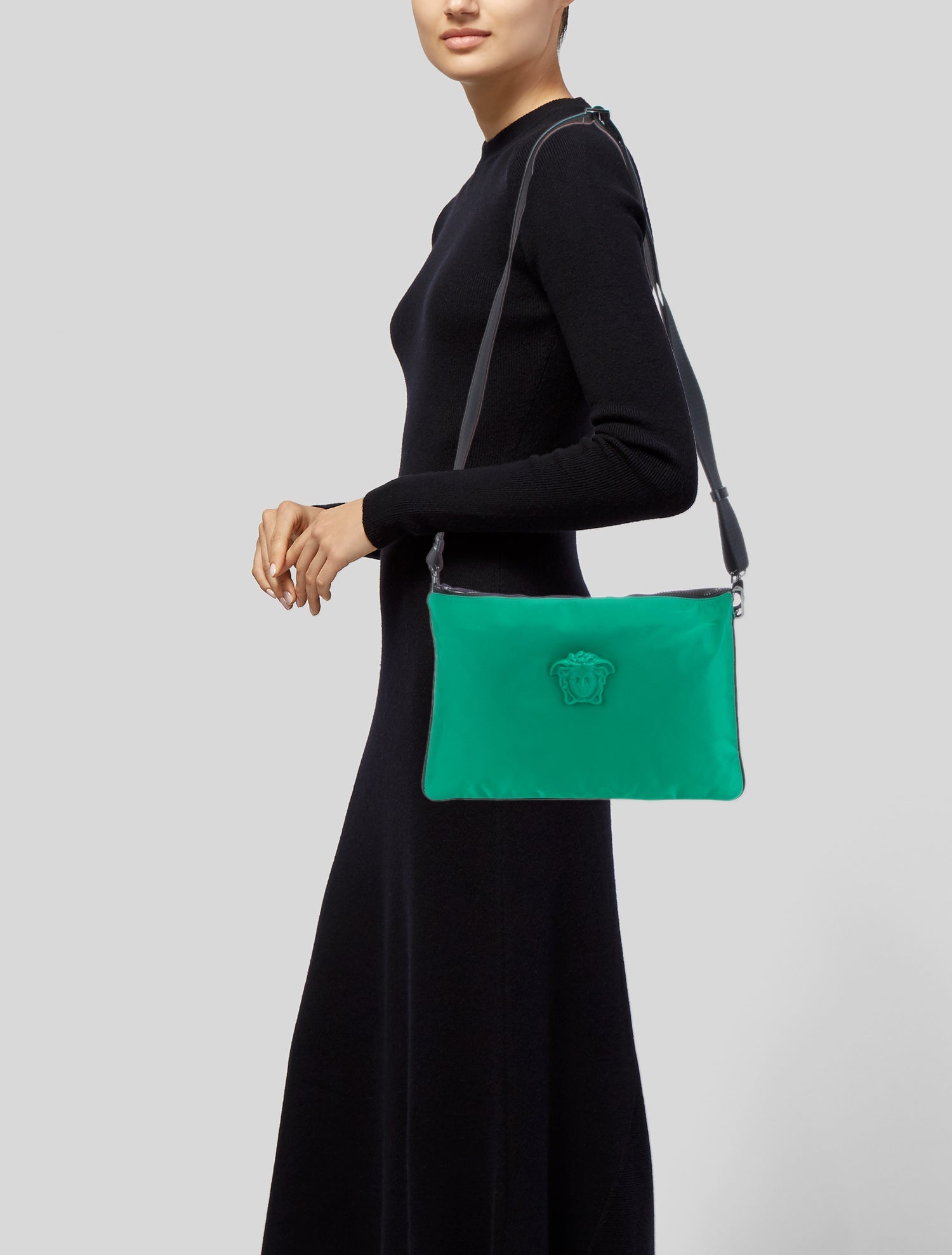 Versace Nylon Shoulder Bag