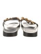 Versace Leather Chain-Link Accents Slides