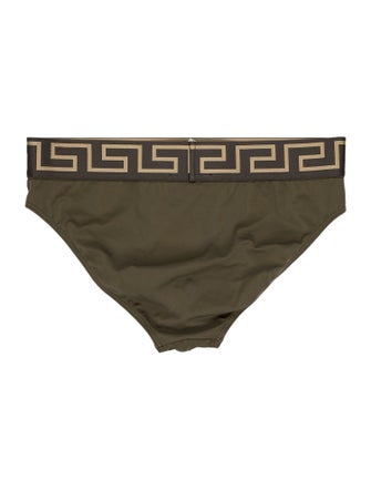 Versace Grecca Pattern Printed Swim Briefs